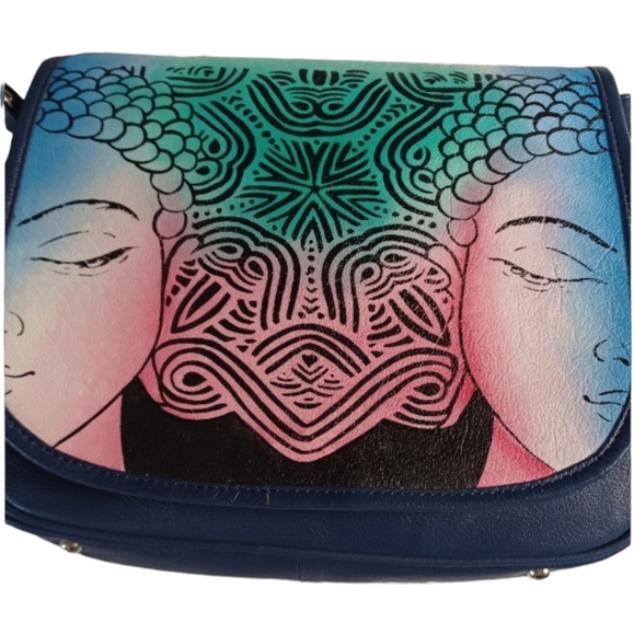 Buddha Leather Messenger Bag - Picture 4 of 9